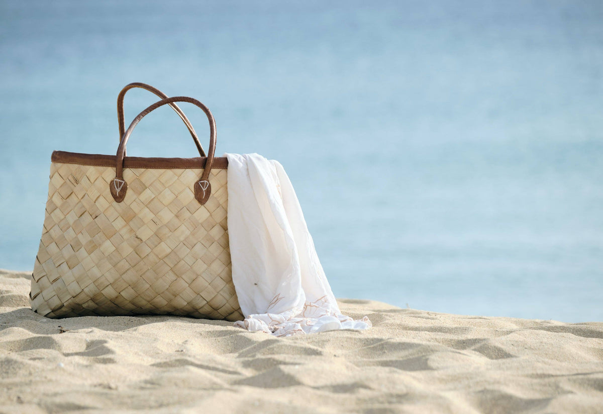 Handwoven Oversized Tote Bag - Natural - Sand & Loom