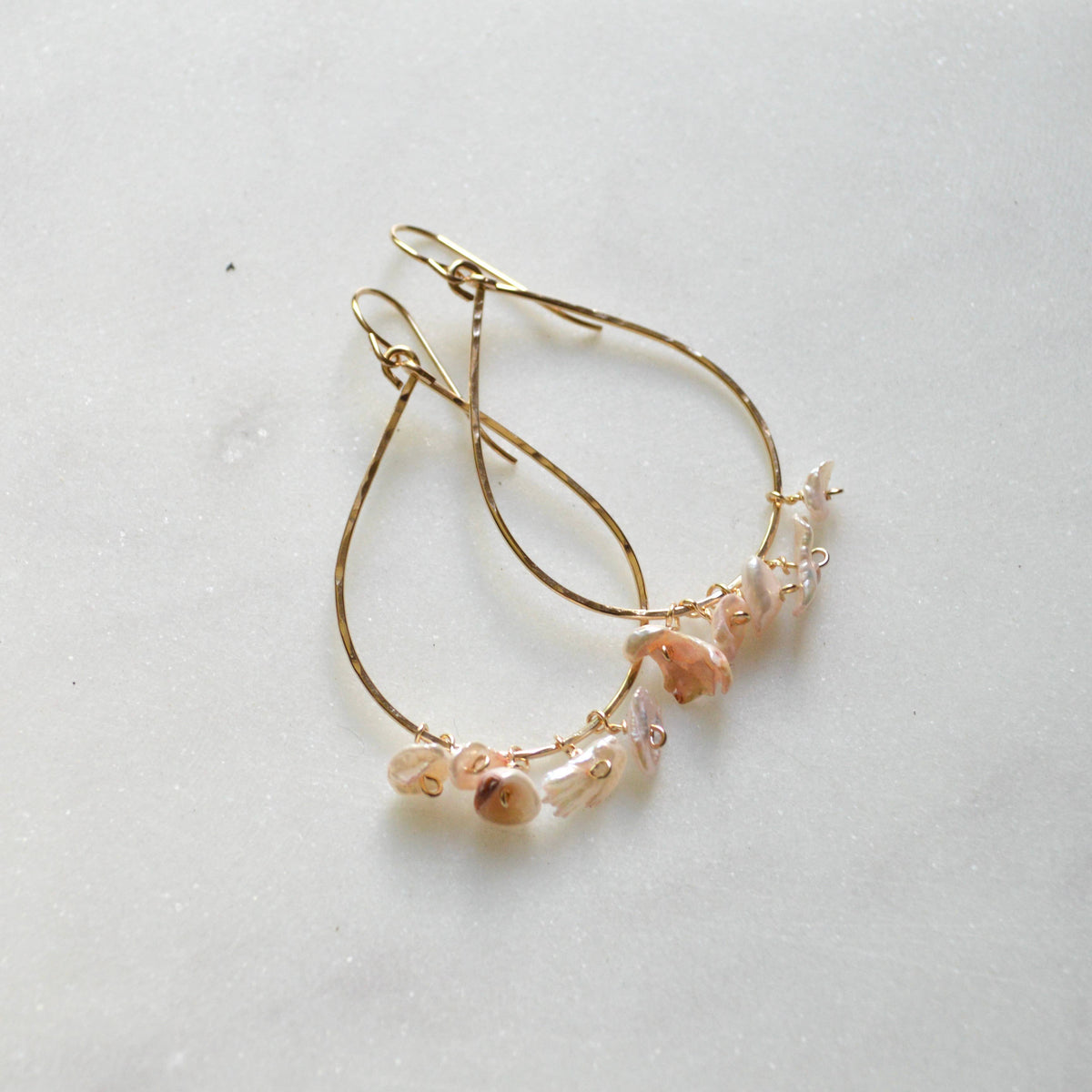 Light Pink Keshi Teardrops