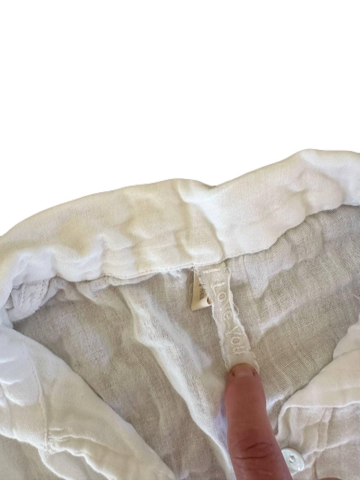 Organic Cotton Gauze Beach Shirt — White