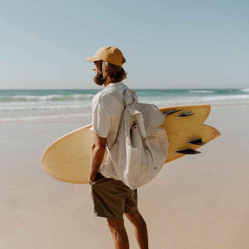 Beach Hauler Mesh Backpack - Sand - Sand & Loom
