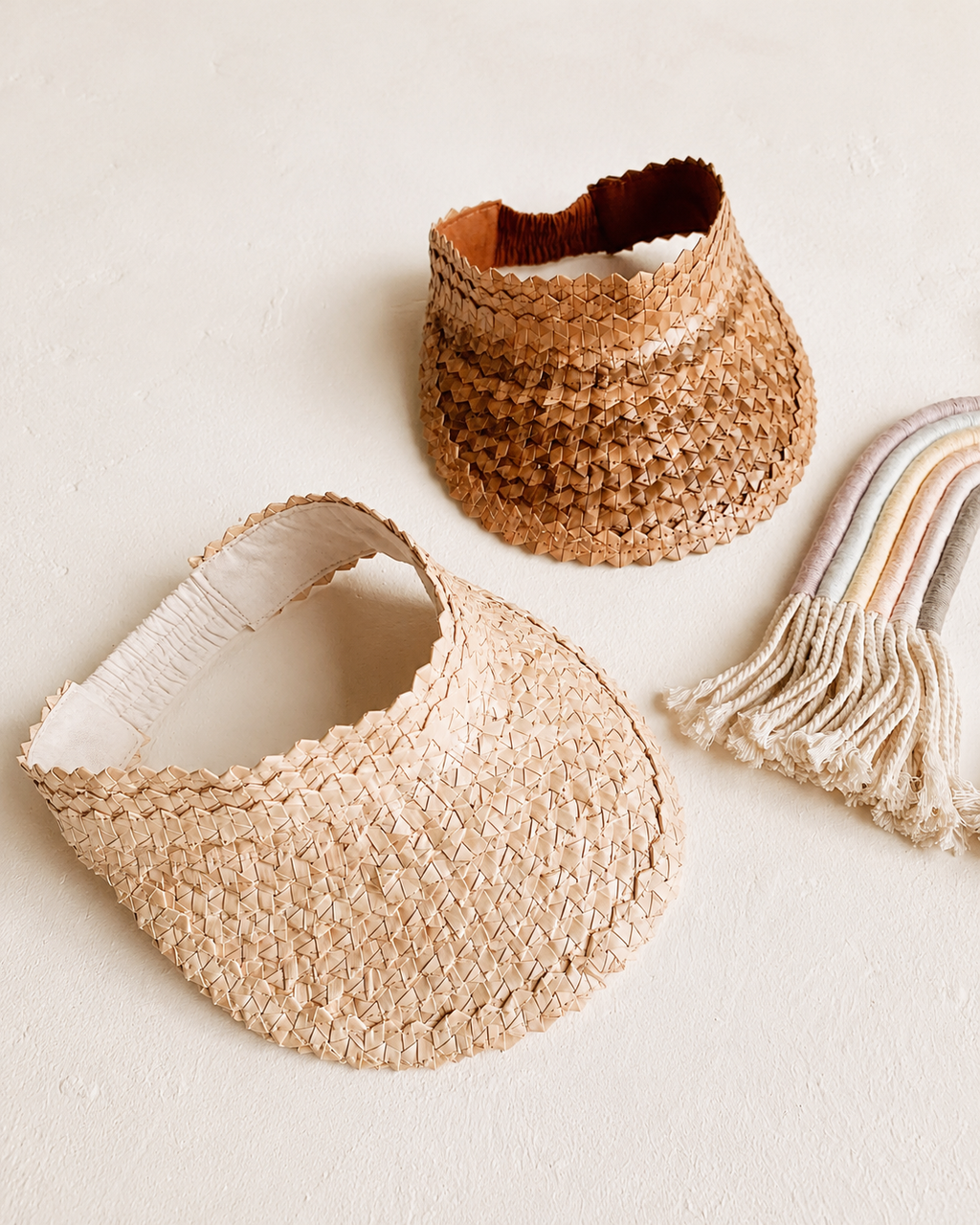 Kids Handwoven Rattan Sun Visor
