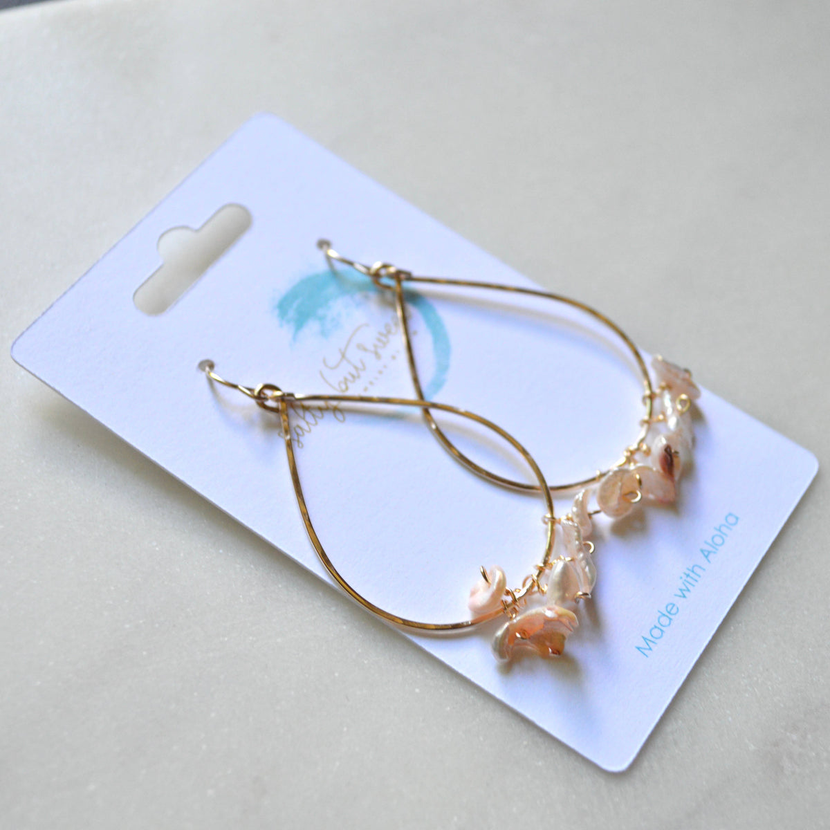 Light Pink Keshi Teardrops