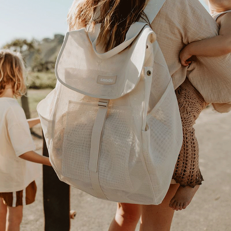 Beach Hauler Mesh Backpack - Sand - Sand & Loom