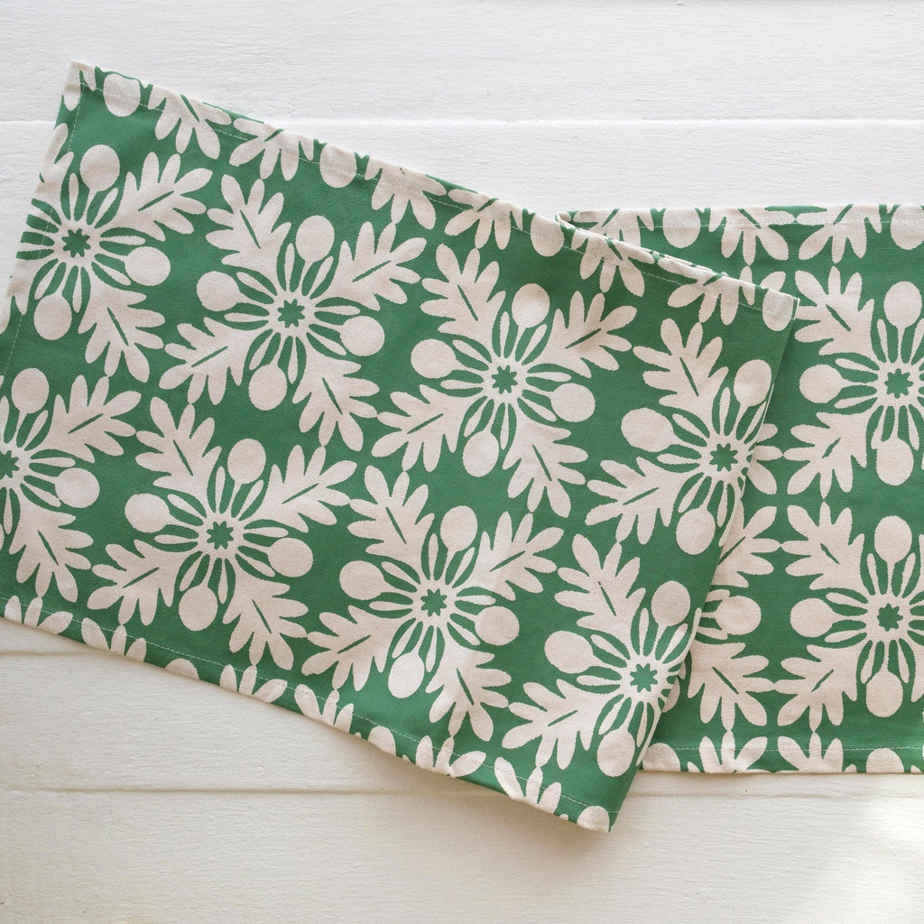 Canvas Holiday Table Runner, Balekana Print - Sand & Loom