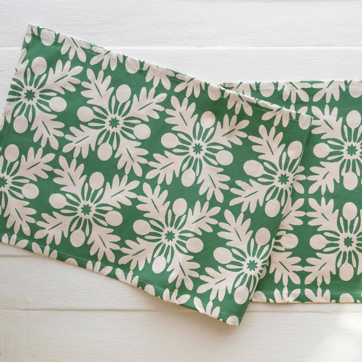 Canvas Holiday Table Runner, Balekana Print - Sand & Loom