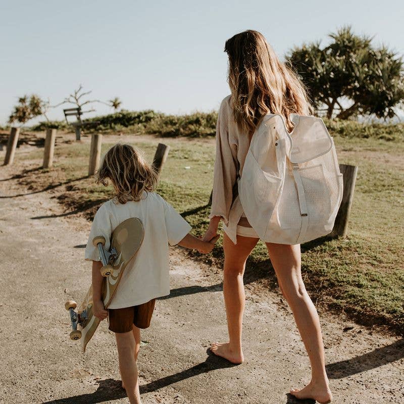 Beach Hauler Mesh Backpack - Sand - Sand & Loom