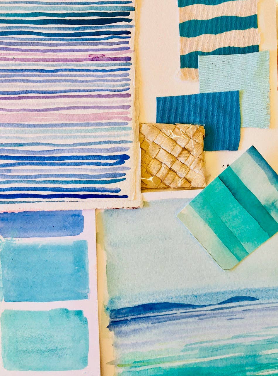 Canvas Holiday Table Runner, Balekana Print - Sand & Loom
