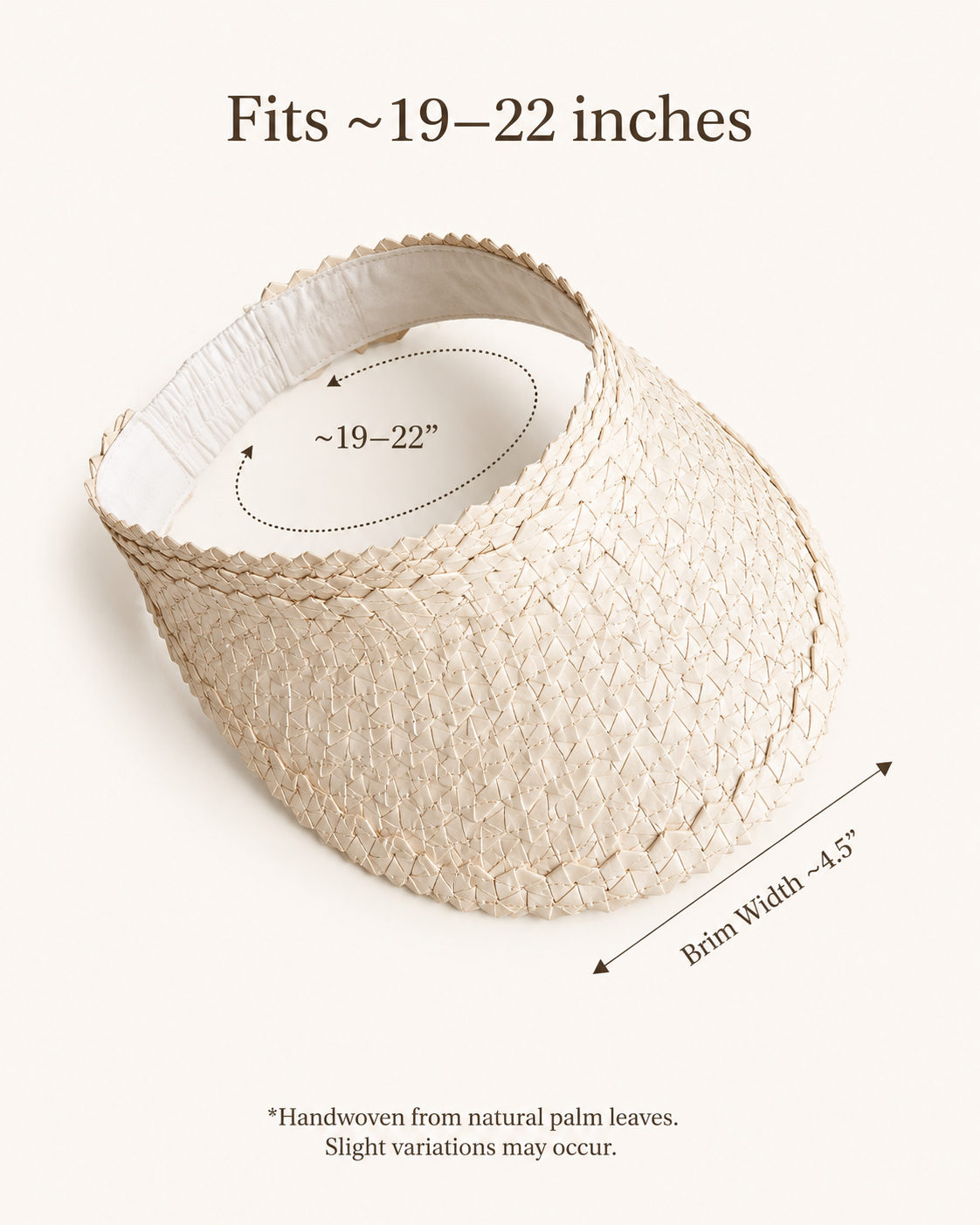 Kids Handwoven Rattan Sun Visor