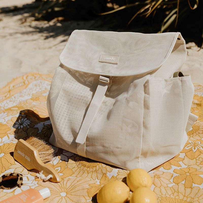 Beach Hauler Mesh Backpack - Sand - Sand & Loom