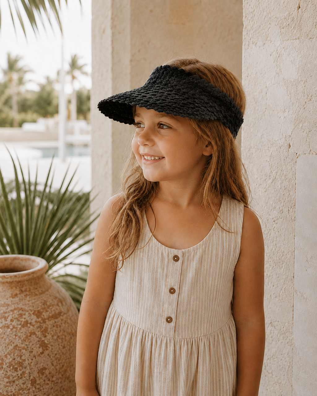 Kids Handwoven Rattan Sun Visor