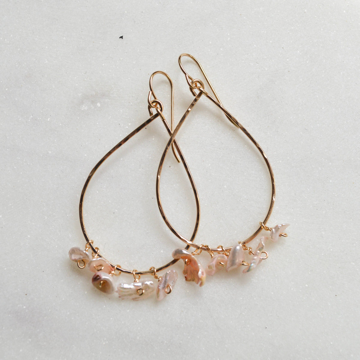 Light Pink Keshi Teardrops