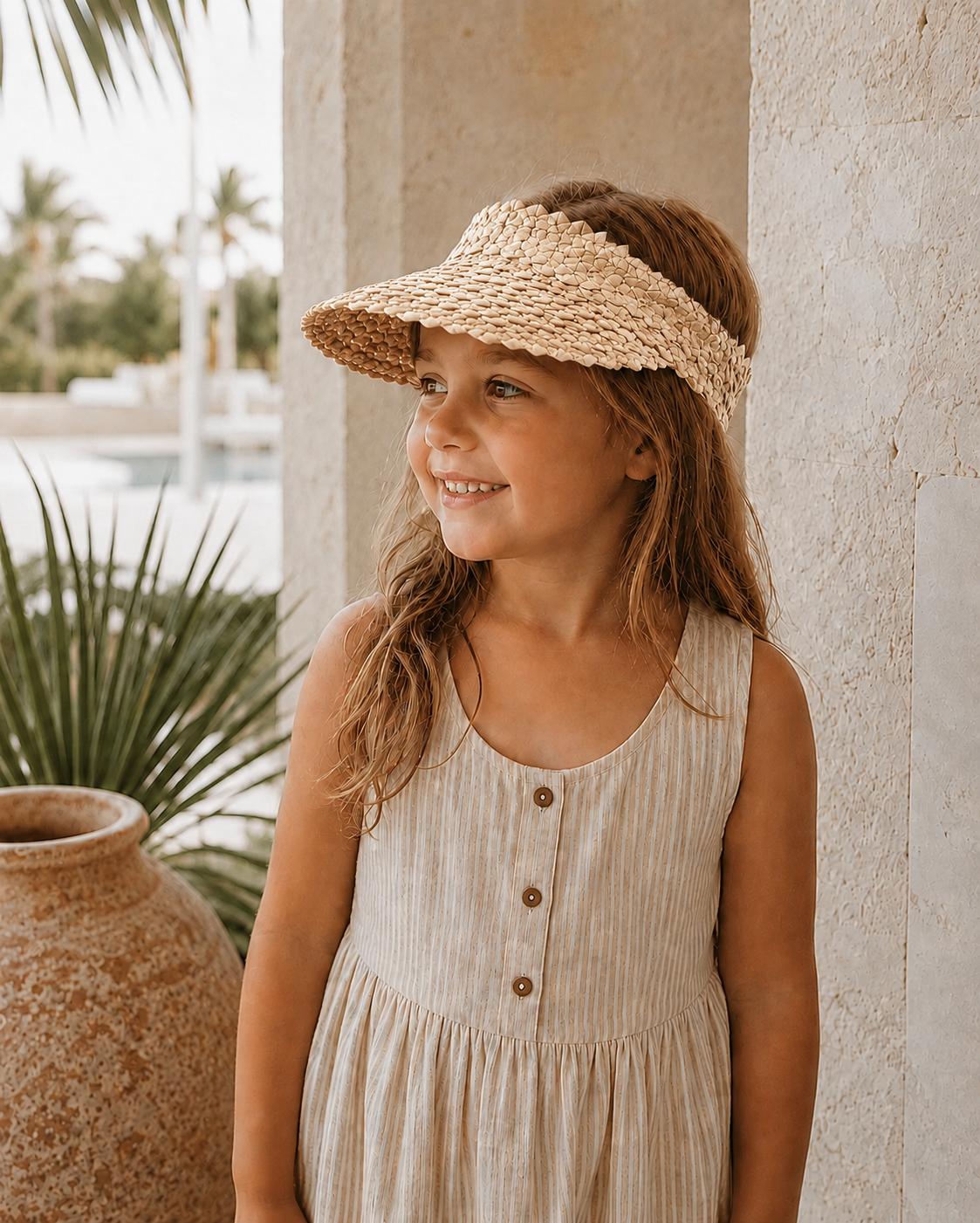 Kids Handwoven Rattan Sun Visor
