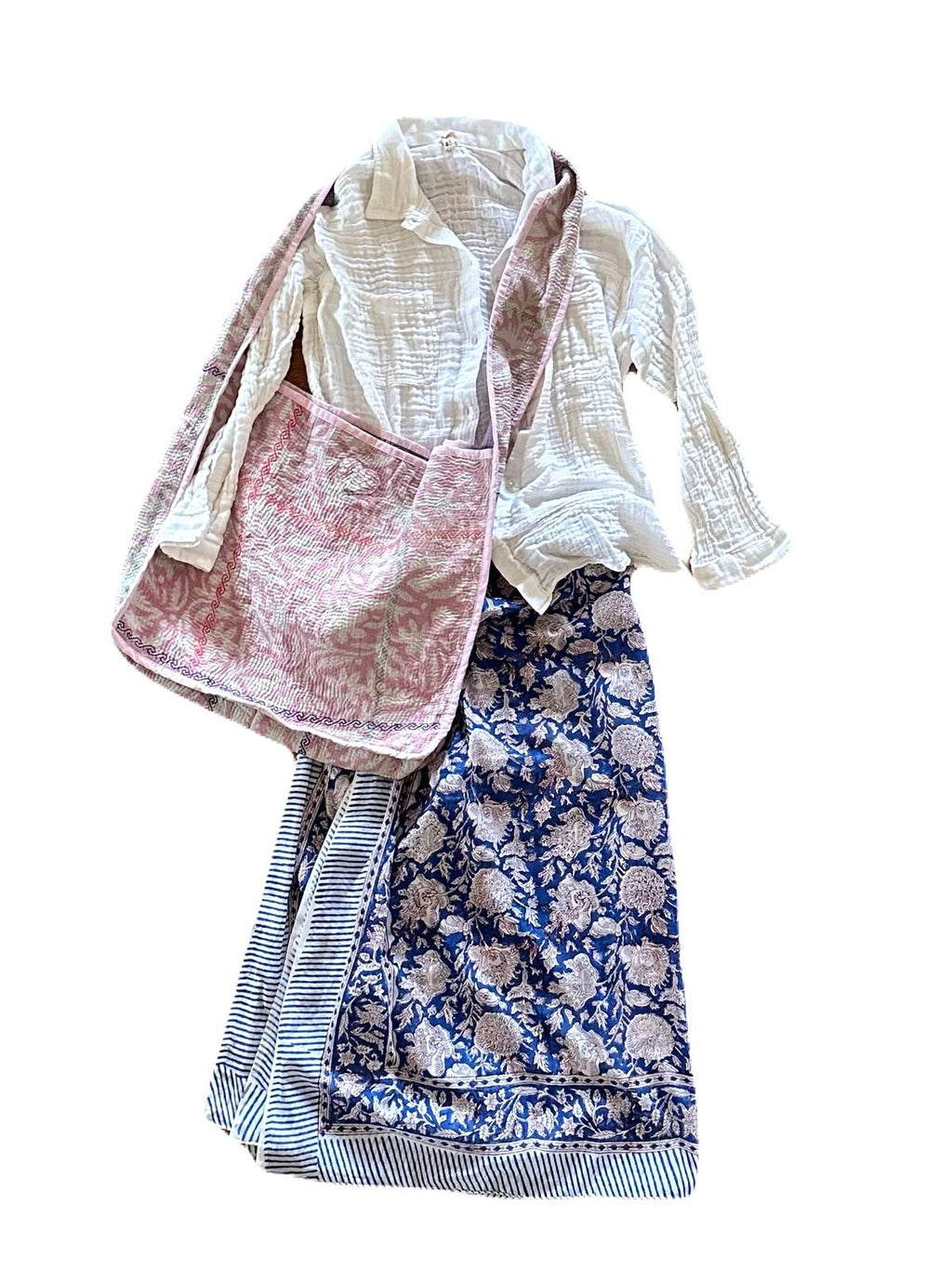 Organic Cotton Gauze Beach Shirt — White
