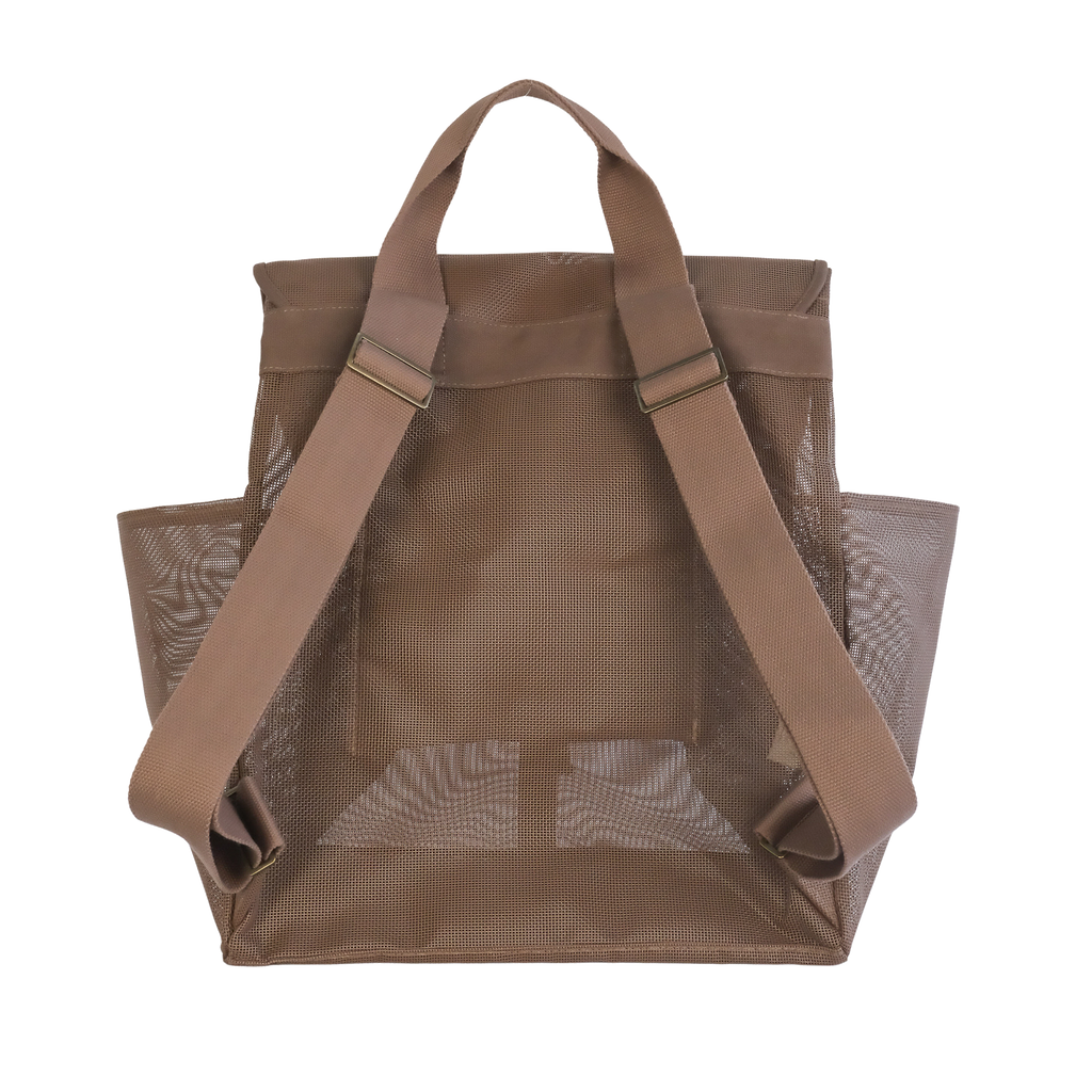 Beach Hauler Mesh Backpack - Espresso - Sand & Loom