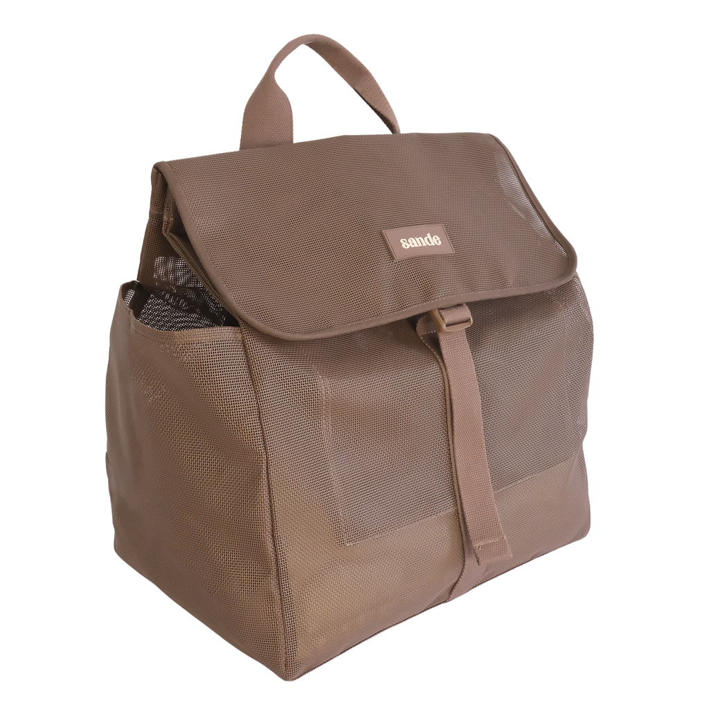 Beach Hauler Mesh Backpack - Espresso - Sand & Loom