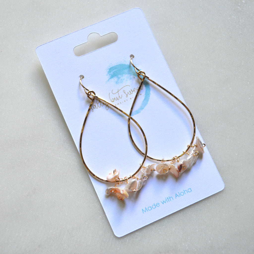 Light Pink Keshi Teardrops