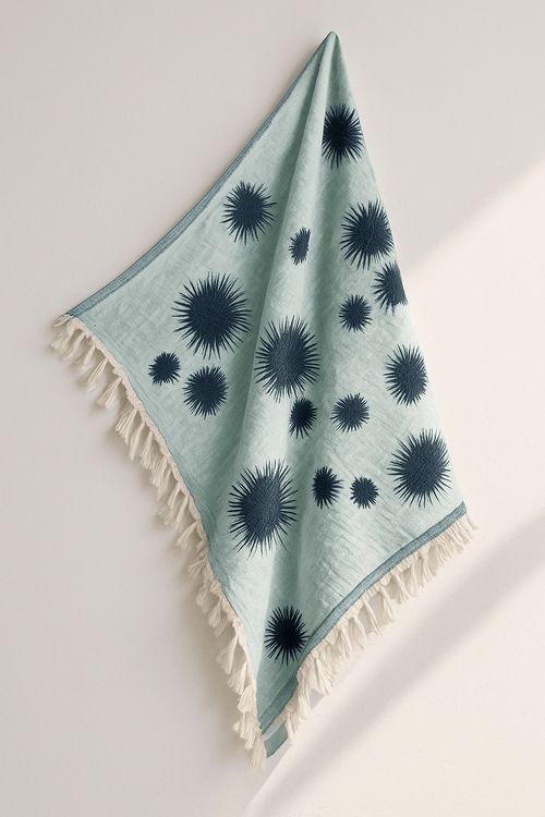 Sea Urchin Turkish Fouta - Sea Green - Sand & Loom