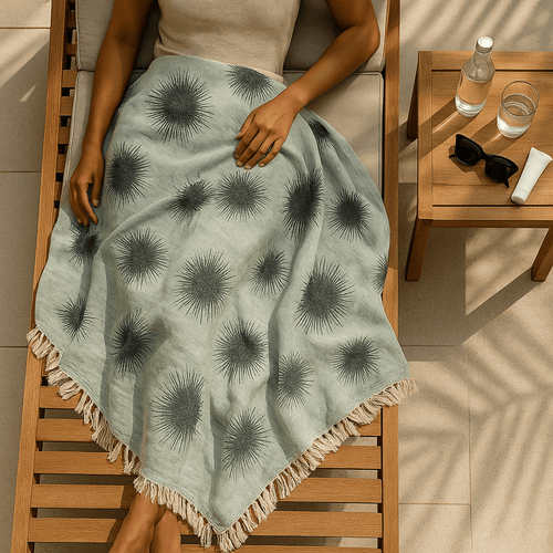 Sea Urchin Turkish Fouta - Sea Green - Sand & Loom